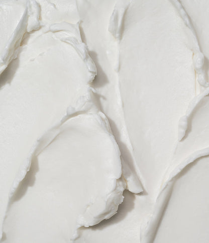 Close-up of white cream with a soft texture