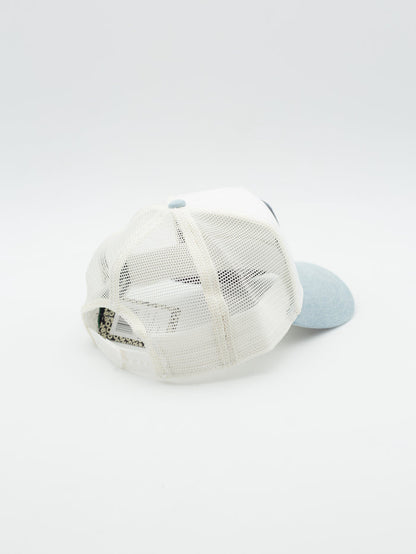 Denim Rooster Trucker White/Blue