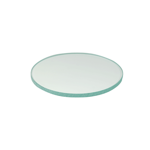Dia. 90x5mm 90x5mm Clear Glass Plate, SKU SA02141601, three quarter front view