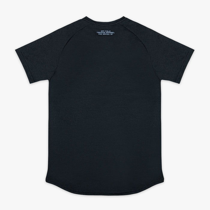 Black and light blue Diamond Tech youth graphic tee — back view
