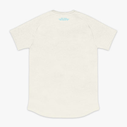Bone and light blue Diamond Tech youth graphic tee — back view