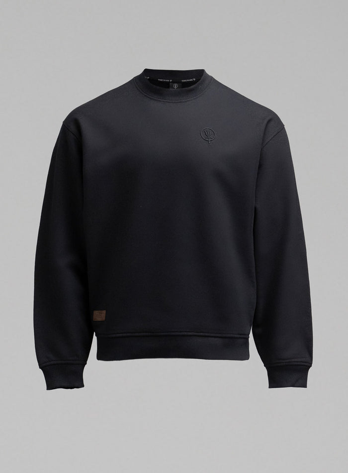 Hem Cut Out Image of Dissident Jumper In Obsidian Black (GM)