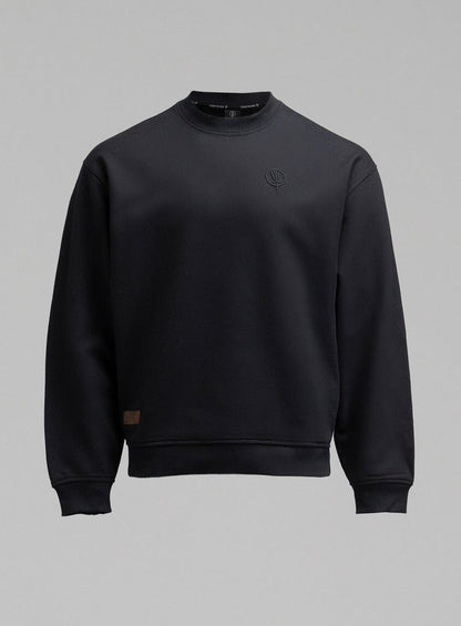Hem Cut Out Image of Dissident Jumper In Obsidian Black (GM)