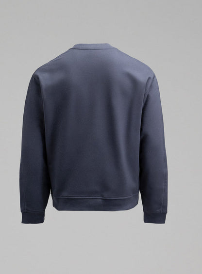 Hem Cut Out Image of Dissident Jumper In Storm Blue (GM)