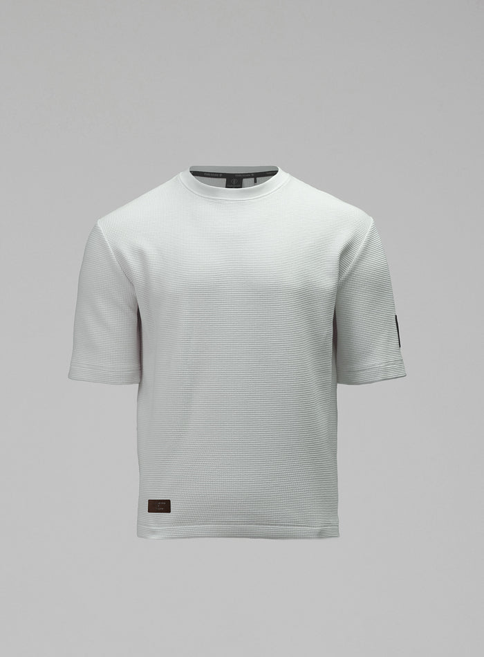 Cut Out Image of Dissident Waffle Short Sleeve T-Shirt In Optic White (GM)