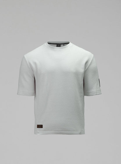 Cut Out Image of Dissident Waffle Short Sleeve T-Shirt In Optic White (GM)