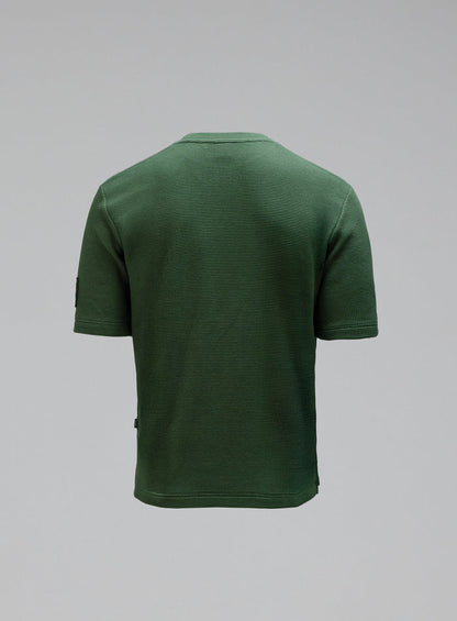 Cut Out Image of Dissident Waffle Short Sleeve T-Shirt In Forest Green (GM)