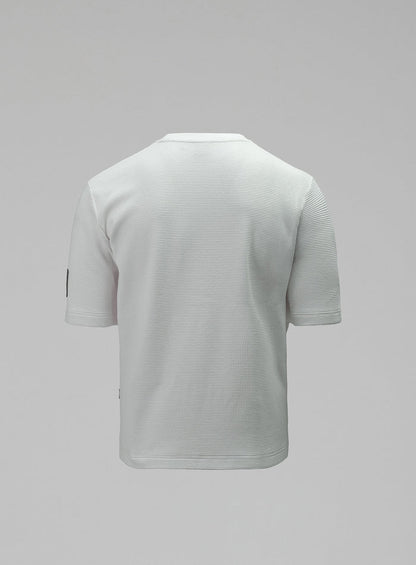Cut Out Image of Dissident Waffle Short Sleeve T-Shirt In Optic White (GM)