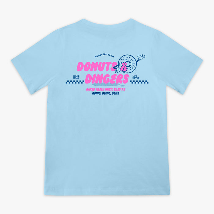 Youth graphic tee with "Donut" design - back view