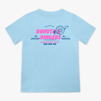 Youth graphic tee with "Donut" design - back view