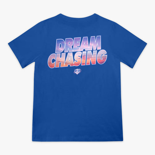Blue Dream Chaser Sunrise youth graphic tee — back view