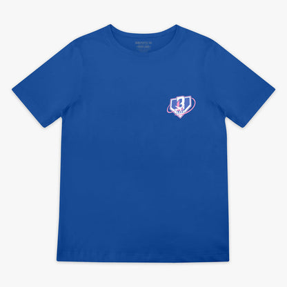 Blue Dream Chaser Sunrise youth graphic tee — front view