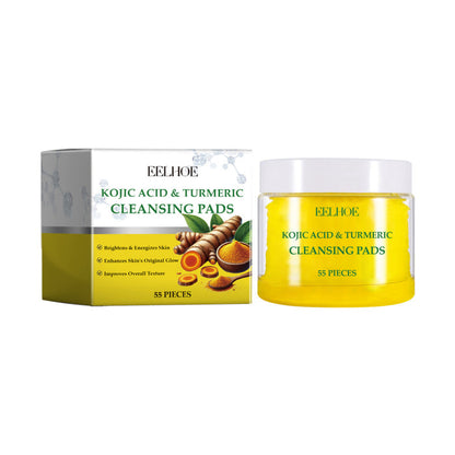 EELHOE Turmeric Acid Cleansing Pad Improves Dullness 55pcs 1box EELHOE COSMETICS