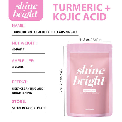 EELHOE Turmeric Kojic Acid Pads Bags Maxi Format 40 Pieces EELHOE COSMETICS