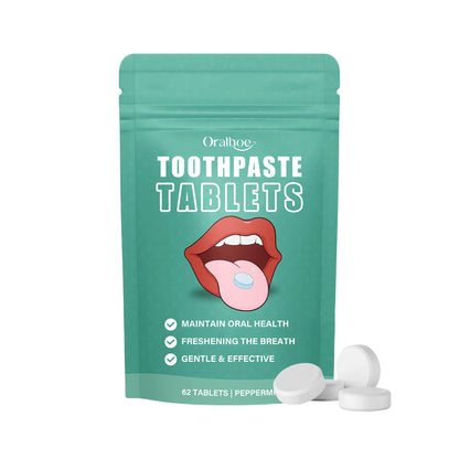 EELHOE Whitening Toothpaste Tablets – Fresh Breath & Bright Smile 62tabletspeppermint EELHOE COSMETICS