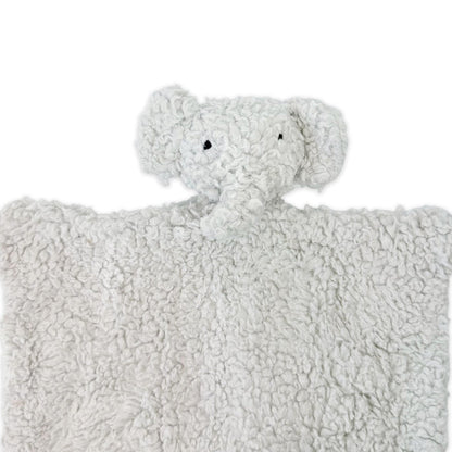 ELEPHANT - Organic SHERPA Lovey Baby Security Blanket Cuddle Cloth (Detail)