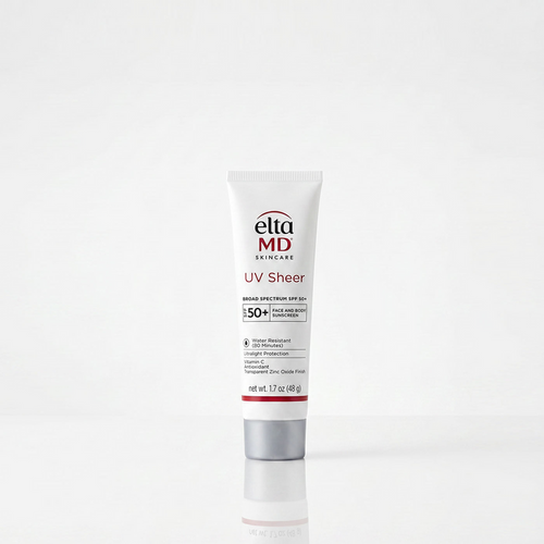 Elta MD UV Sheer sunscreen tube on a white background