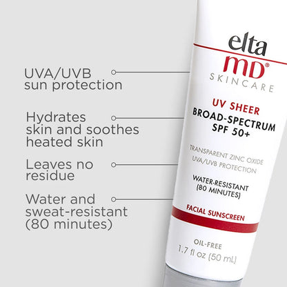 EltaMD Skincare UV Sheer SPF 50+ Sunscreen