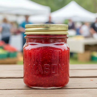 Embossed 8oz Square Mason Jars Packed 12