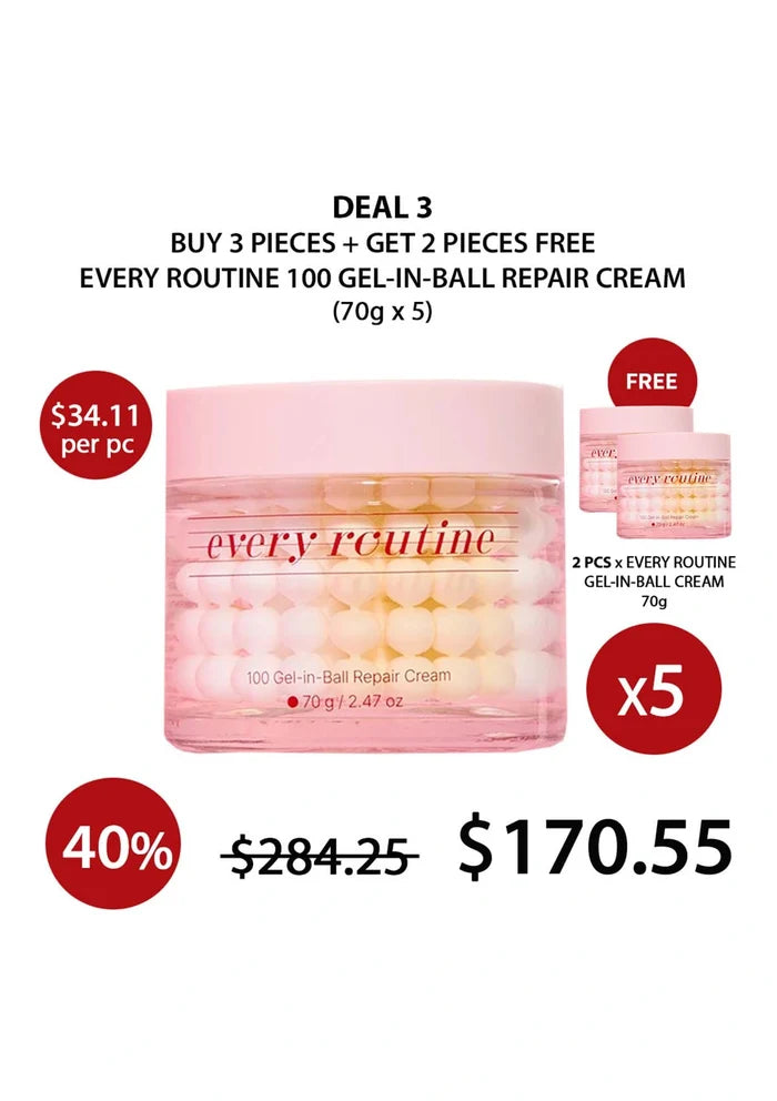 (BUY 3+2 FREE)  EVERY ROUTINE 100 GEL IN BALL CREAM