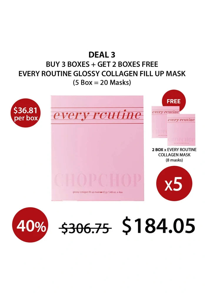 (BUY 3+2 FREE) EVERY ROUTINE GLOSSY COLLAGEN MASK