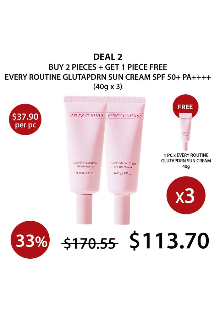 (BUY 2+1 FREE) EVERY ROUTINE GLUTAPDRN SUN CREAM