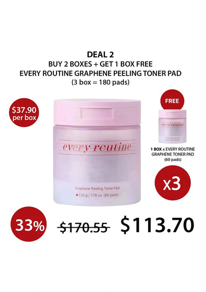 (BUY 2+1 FREE)  EVERY ROUTINE PEELING TONER PAD