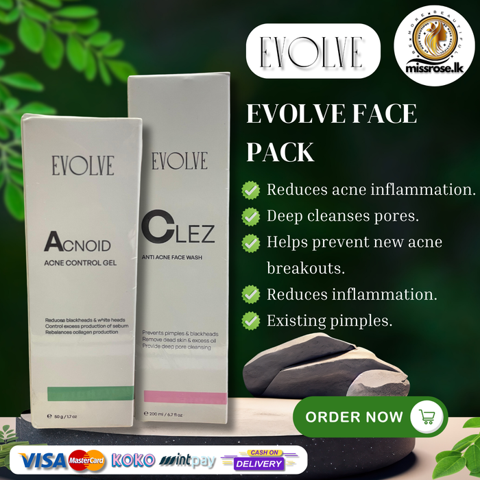 EVOLVE Clez Face Wash + Acnodi Acne Gel Pack