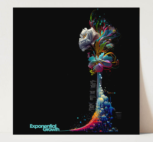 EXPONENTIAL GROWTH  7"x7" ART PRINT