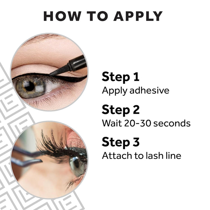 Eylure London Line & Lash Black 2 in 1 Lash Adhesive Eyeliner 0.024oz/ 0.7ml - ikatehouse