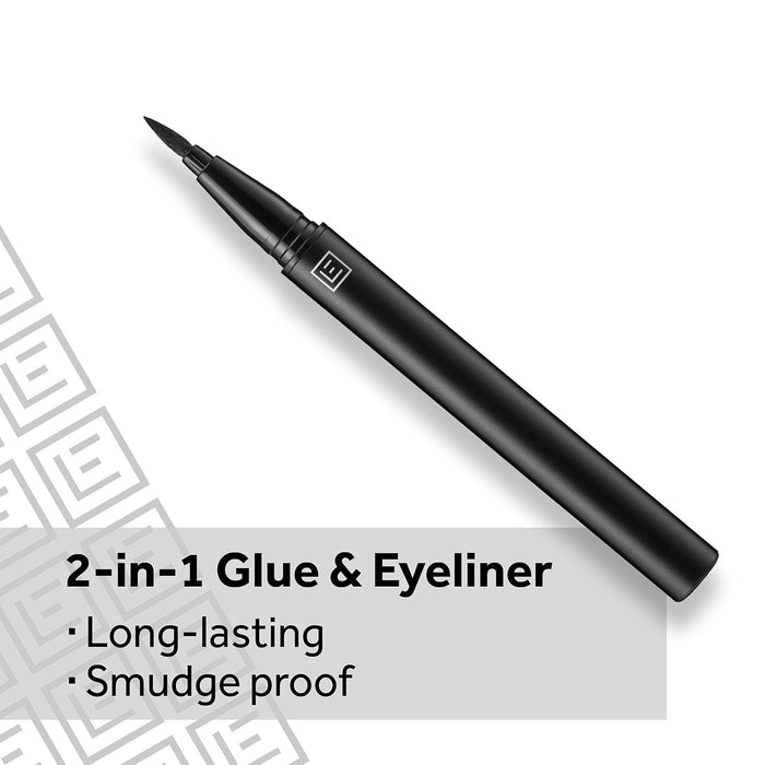 Eylure London Line & Lash Black 2 in 1 Lash Adhesive Eyeliner 0.024oz/ 0.7ml - ikatehouse