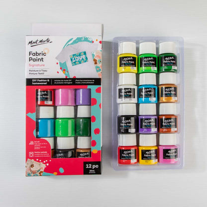 Fabric Paint Signature 12pc x 20ml (0.7 US fl.oz)