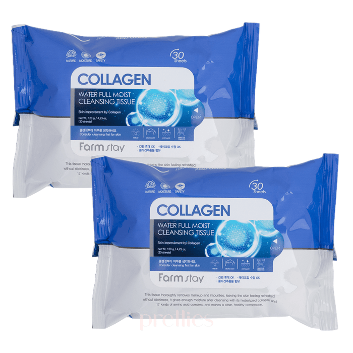 Farmstay Collagen Water Full Moist Cleansing Tissue 30pcs x2