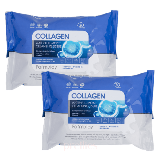 Farmstay Collagen Water Full Moist Cleansing Tissue 30pcs x2