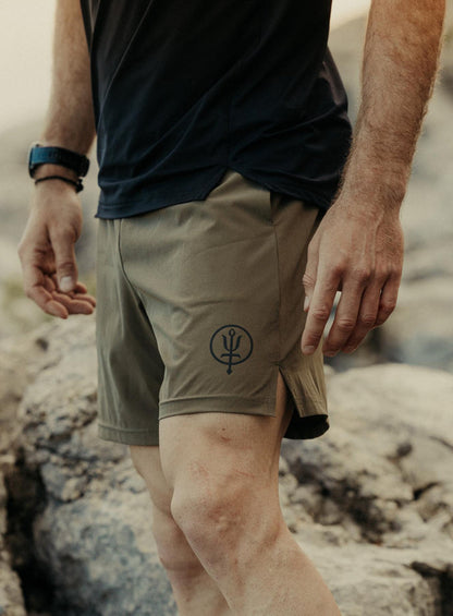 Creative Image Of Force Velocity Motion Shorts In Khaki (ITF)