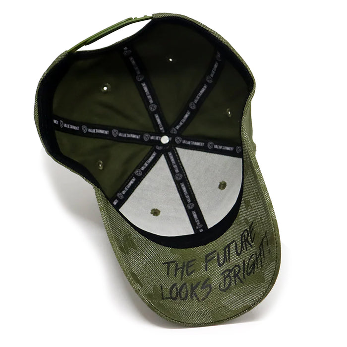 Future Looks Bright Army Green Textured Snapback Hat