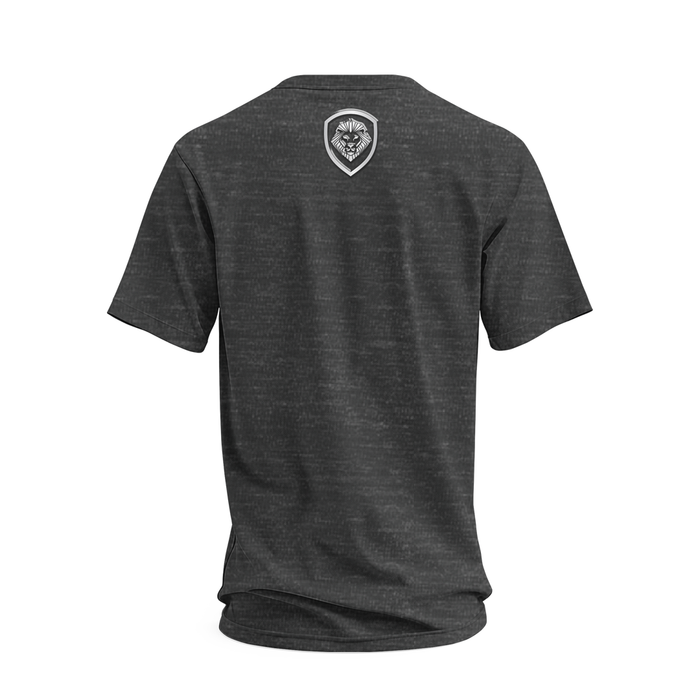 Future Looks Bright Grey & Silver Raised Embossed Print Performance Short Sleeve T-Shirt