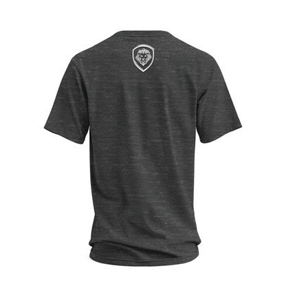 Future Looks Bright Grey & Silver Raised Embossed Print Performance Short Sleeve T-Shirt