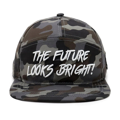 Future Looks Bright Light Brown Camo Flat Bill Waterproof perforated Snapback Hat