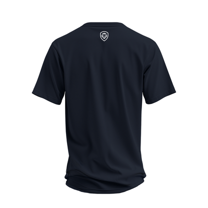 Future Looks Bright Premium Curved Hem Navy and White Short Sleeve T-Shirt