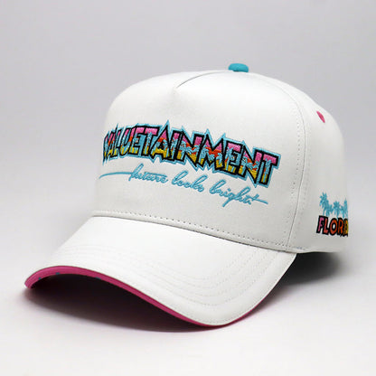 Future Looks Bright Valuetainment Orlando White and Teal Snapback Hat