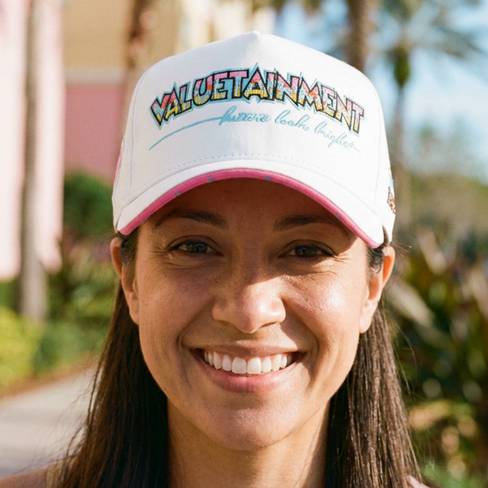 Future Looks Bright Valuetainment Orlando White and Teal Snapback Hat