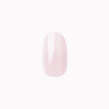 GH - Press-On | Extra Short | Round single glossy opaque baby pink false nail for quick at-home mani or pedicure