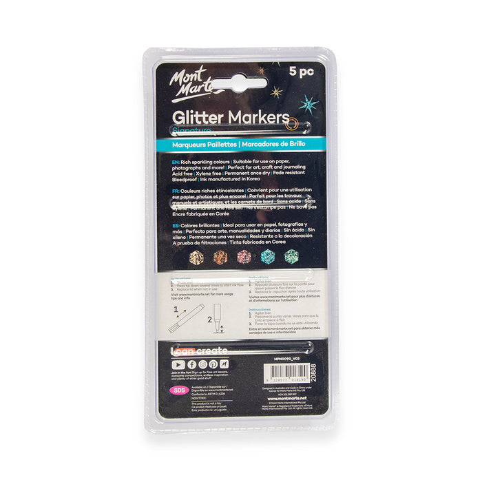 Glitter Markers Signature 5pc