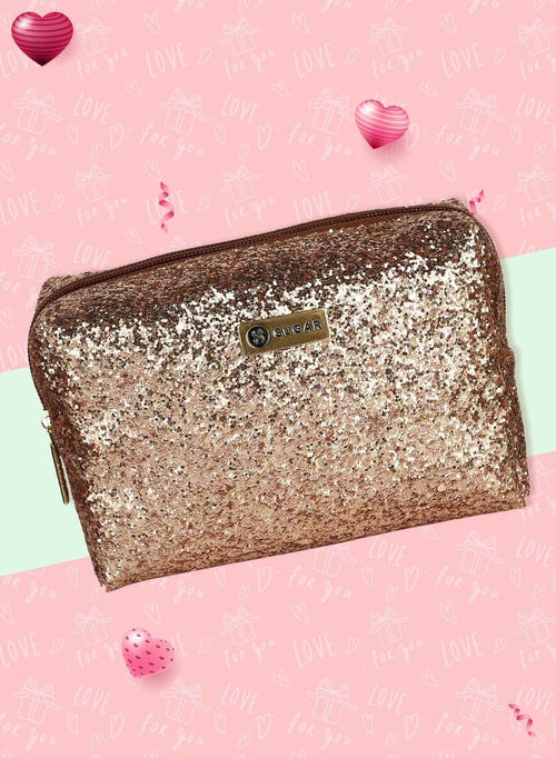 Gold Glitter Pouch