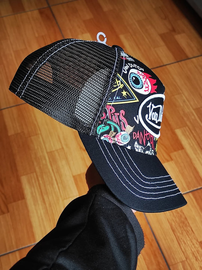 Gorra Con Dutch Jax Black Trucker Hat