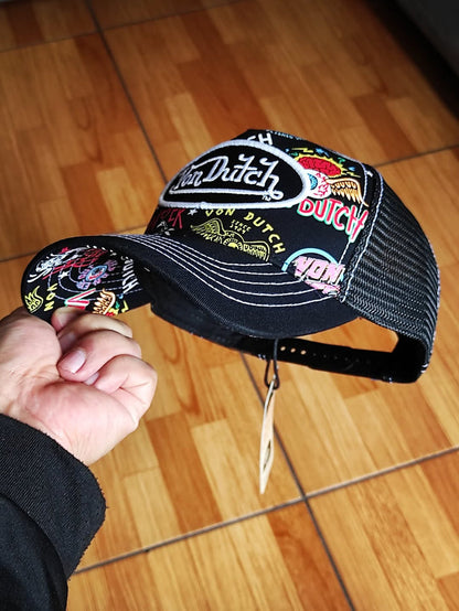 Gorra Con Dutch Jax Black Trucker Hat