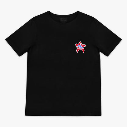 Black Graffiti Stars USA youth graphic tee - front view