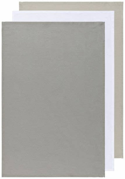 Gray White Moonstruck Floursack Dishtowels Set of 3