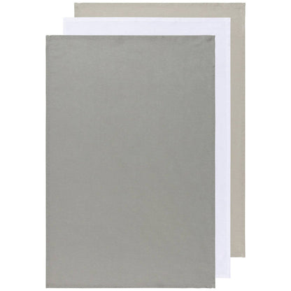Gray White Moonstruck Floursack Dishtowels Set of 3